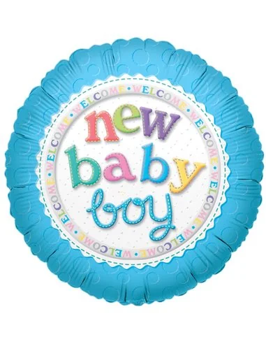 Balon mini figurina new baby boy 23 cm