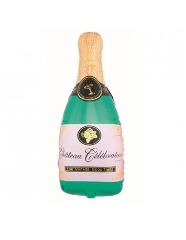 Figura globo "Botella de champán", 73x31 cm